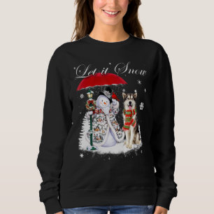 Alaskan Malamute Santa Dog Christmas Snowman Xmas Sweatshirt