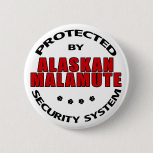 Alaskan Malamute Security 6 Cm Round Badge