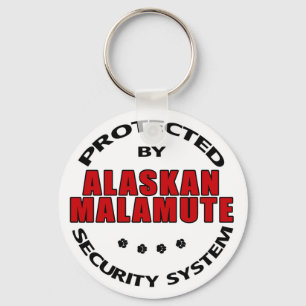 Alaskan Malamute Security Key Ring