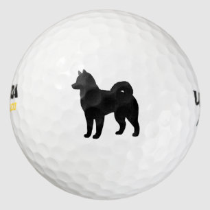 Alaskan Malamute Silhouette Golf Balls