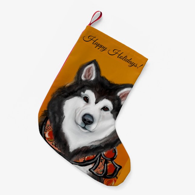 Alaskan  Malamute      Small Christmas Stocking (Front (Hanging))