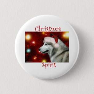 Alaskan Malamute Spirit 6 Cm Round Badge