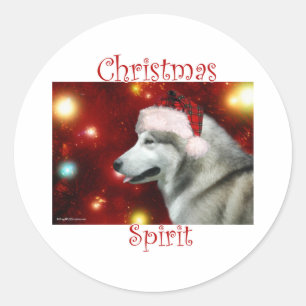 Alaskan Malamute Spirit Classic Round Sticker