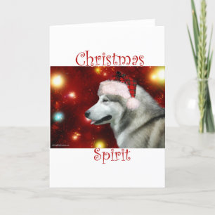 Alaskan Malamute Spirit Holiday Card