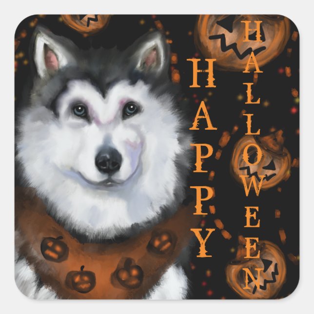 Alaskan Malamute              Square Sticker (Front)