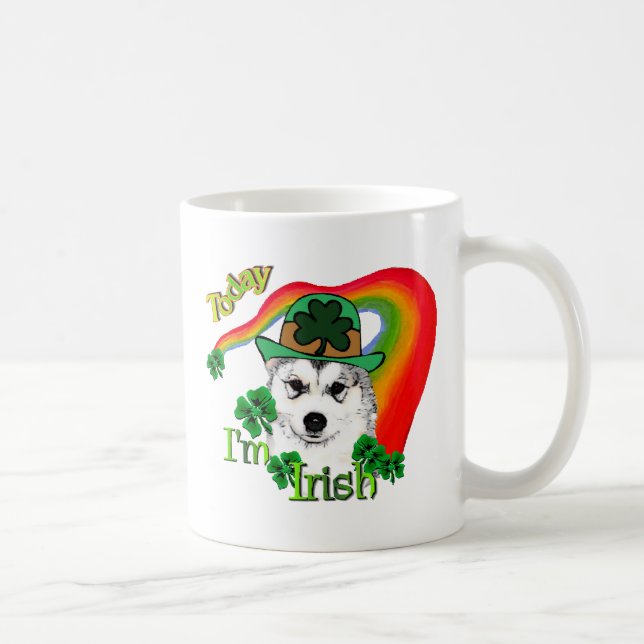 Alaskan Malamute St. Patrick's Day Coffee Mug (Right)