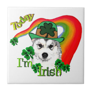 Alaskan Malamute St. Patrick's Day Tile