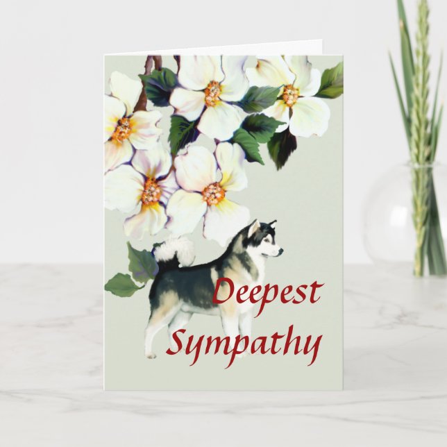 Alaskan Malamute Sympathy or Pet Loss Card (Front)