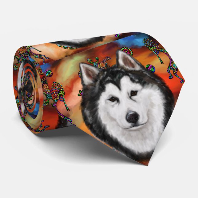 ALASKAN MALAMUTE TIE (Rolled)