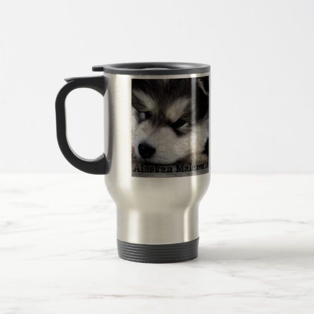 Alaskan Malamute Travel Mug (Left)