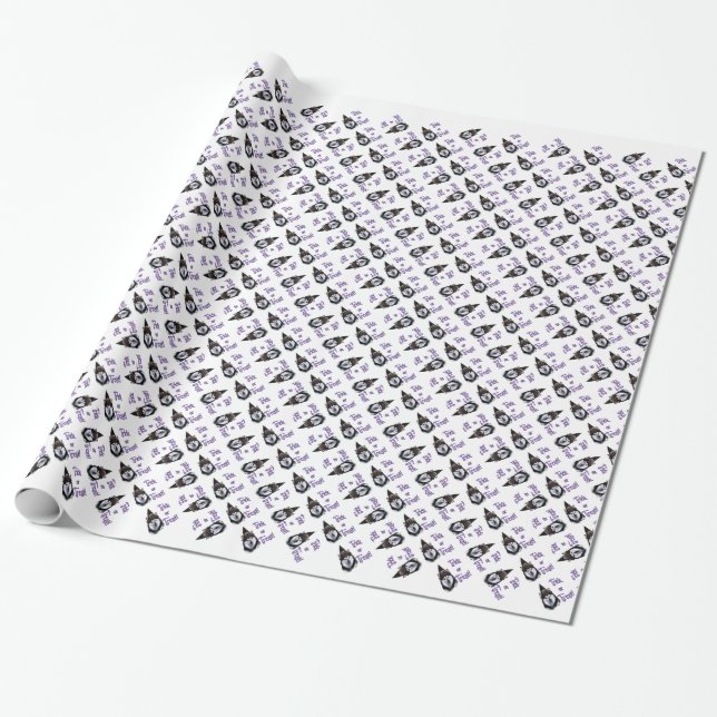 Alaskan Malamute Trick Wrapping Paper (Unrolled)