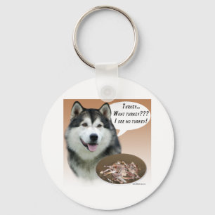 Alaskan Malamute Turkey Key Ring