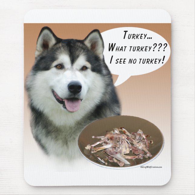 Alaskan Malamute Turkey Mouse Mat (Front)
