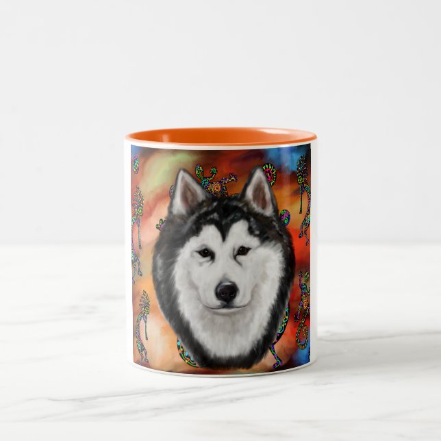 ALASKAN MALAMUTE Two-Tone COFFEE MUG (Center)