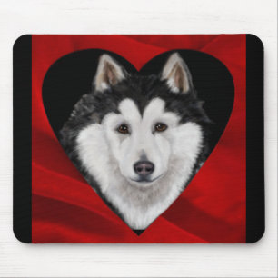 Alaskan Malamute Valentine Mouse Mat