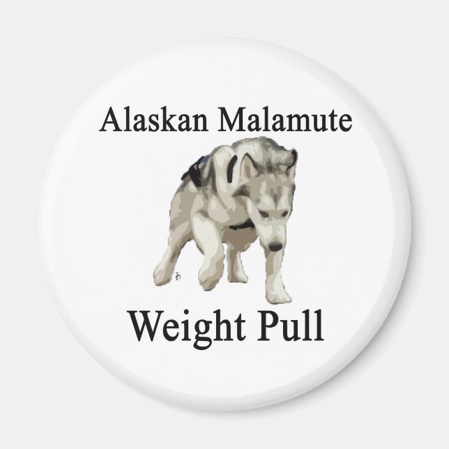 Alaskan Malamute Weight Pull Magnet (Front)