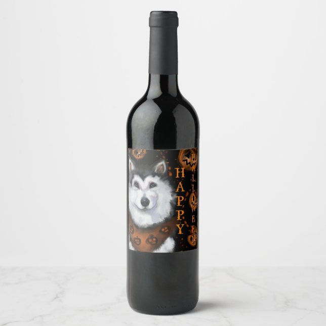 Alaskan Malamute              Wine Label (Front)