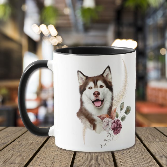 Alaskan Malamute Winter Bouquet Mug (Creator Uploaded)