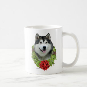 Alaskan Malamute Wreath Coffee Mug