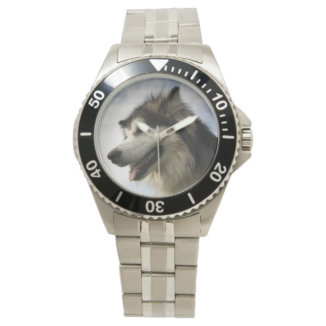 Alaskan Malamute wrist watch (Front)