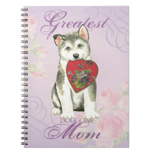 Alaskan Malemute Heart Mum Notebook