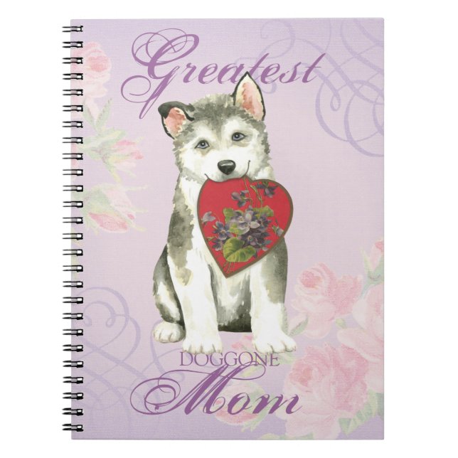 Alaskan Malemute Heart Mum Notebook (Front)