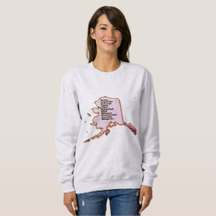 Alaskan Map and Facts Sweatshirt
