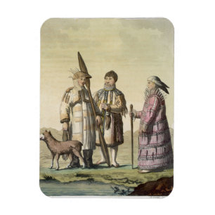 Alaskan men and women dressed for fishing (colour magnet