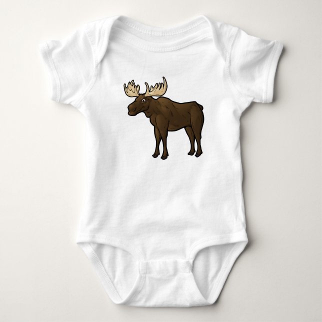 Alaskan Moose Baby Bodysuit (Front)