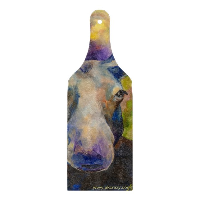 Alaskan Moosey glass cutting board (Front)