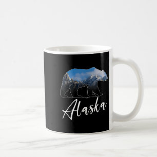 Alaskan Mountains Bear Grizzly Alaska State Souven Coffee Mug