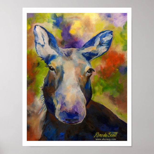 Alaskan Mr. Moosey Moose Matte Print (Front)