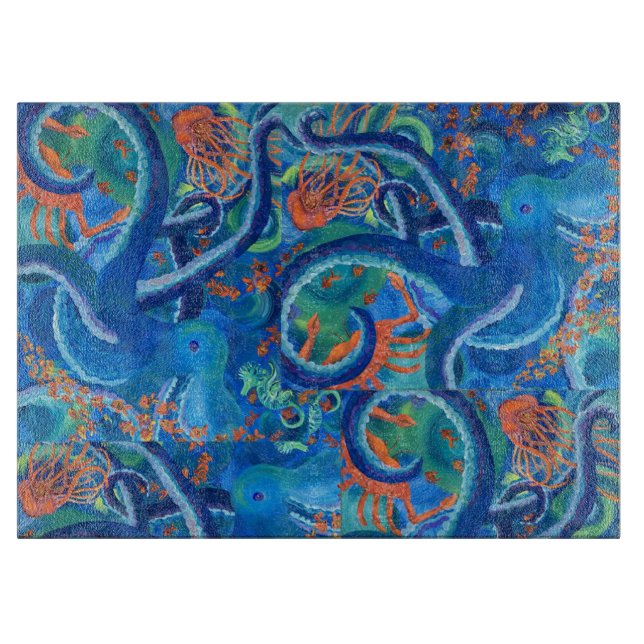 Alaskan Octopacifica Cutting Board (Front)