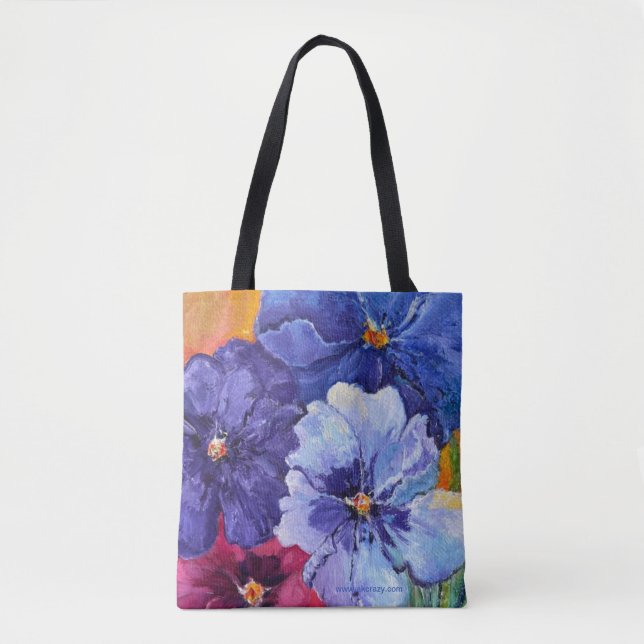 Alaskan Pansies Tote Bag (Front)
