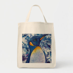 Alaskan Penguin grocery tote Bag