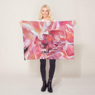 Alaskan Peonies Fleece Blanket