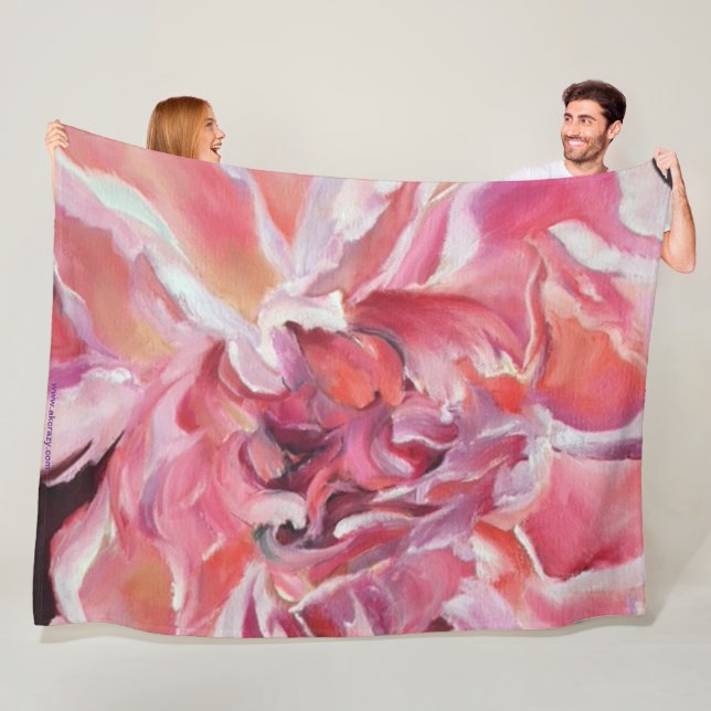 Alaskan Peonies Fleece Blanket (In Situ)