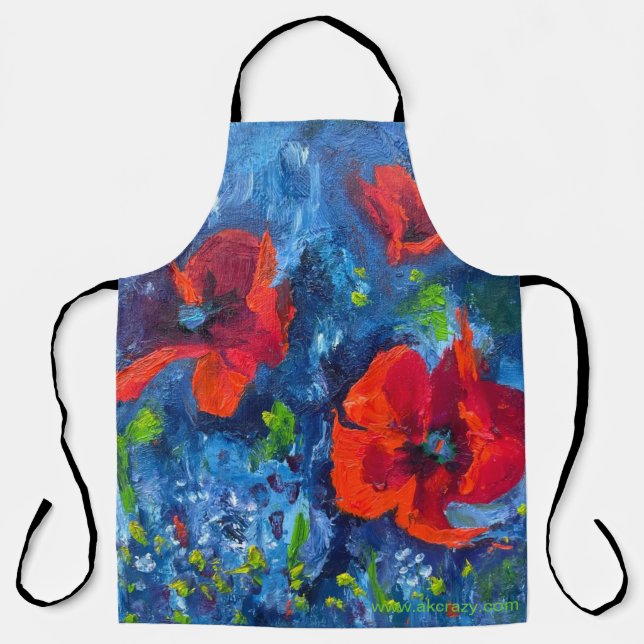 Alaskan Poppies Apron (Front)