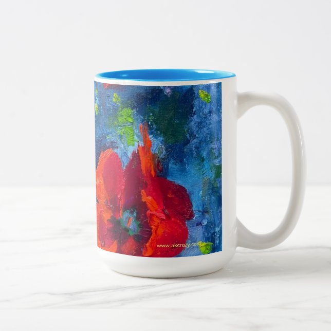 Alaskan Poppies coffee mug (Right)