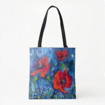 Alaskan Poppies & Tisha' s Garden Tote Bag