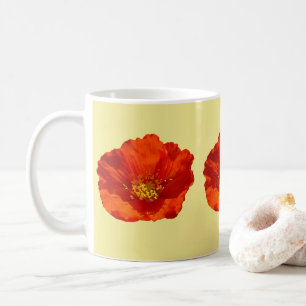 Alaskan Red Poppy Colourful Flower Coffee Mug