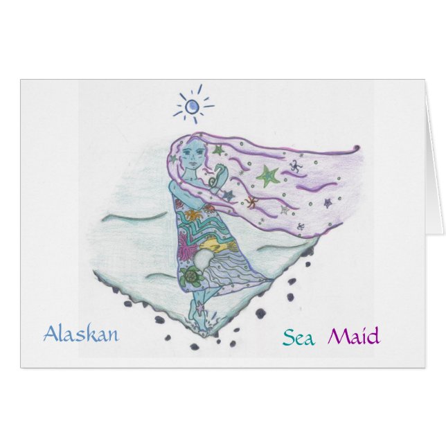 Alaskan Sea Maid with Sea Creatures (Front Horizontal)