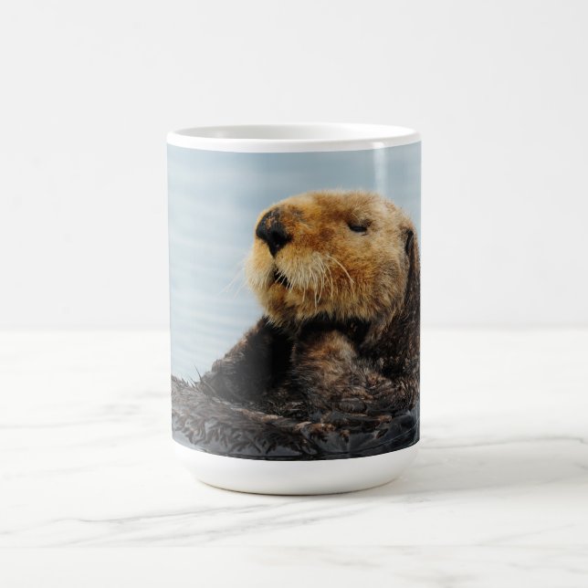 Alaskan Sea Otter Water Bottle Coffee Mug (Center)