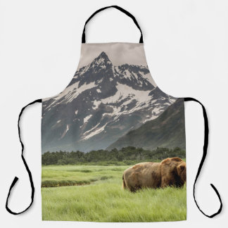 Alaskan shores, grizzly bear apron