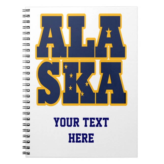 Alaskan State flag text Notebook (Front)