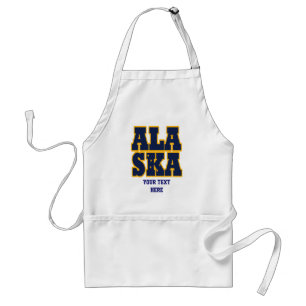 Alaskan State flag text Standard Apron