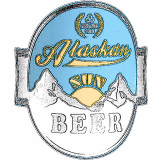 alaskan sun beer photo sculpture