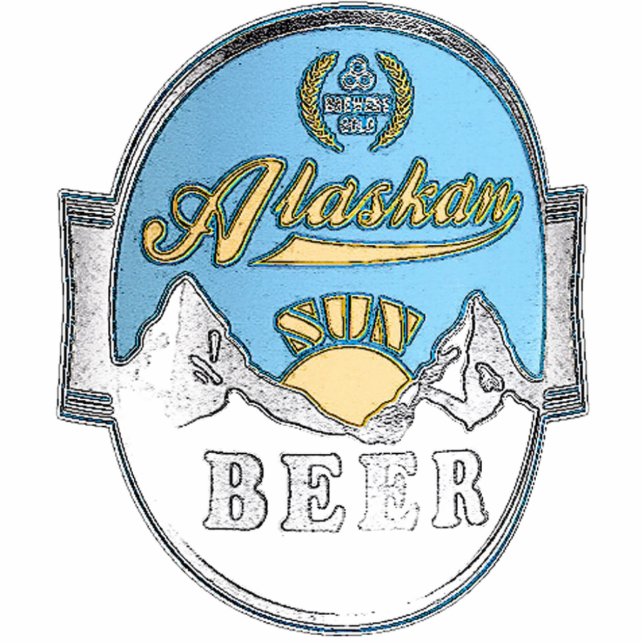 alaskan sun beer photo sculpture (Front)