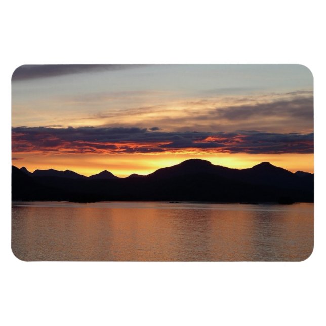 Alaskan Sunset I Beautiful Alaska Photography Magnet (Horizontal)