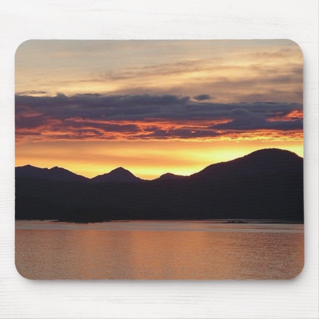 Alaskan Sunset I Beautiful Alaska Photography Mouse Mat (Front)